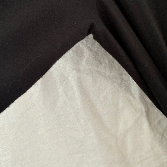 Three Dots Black 3/4 Long Sleeve Dress with Satin Bow Sash Medium VGUC - Picture 8 of 8